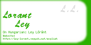 lorant ley business card